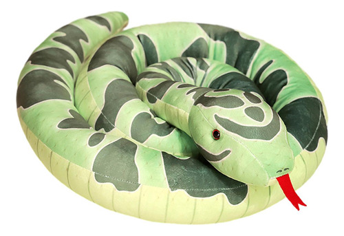 Serpiente De Peluche, Juguete Realista, Dibujos 1,9 M Verde