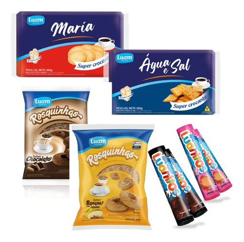 Kit Biscoitos Sortidos C 14 Unidades Para Lanche Café