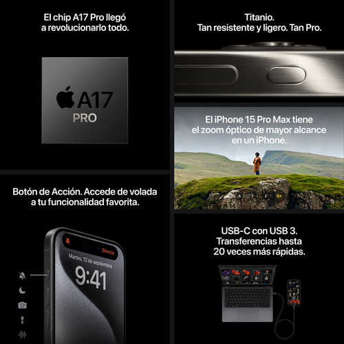 Apple iPhone 15 Pro Max (512 GB) - Titanio Azul