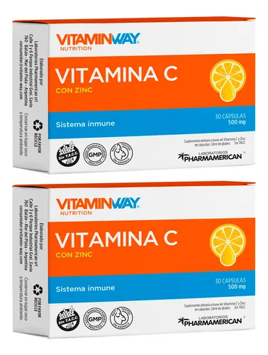 Vitamin Way Kit X2 Vitamina C Con Zinc Sistema Inmune 30c