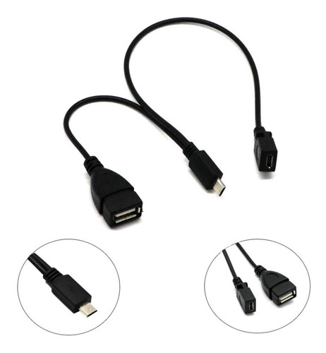 Pvc Usb Y Micro Conector De Adaptador De Corriente Otg