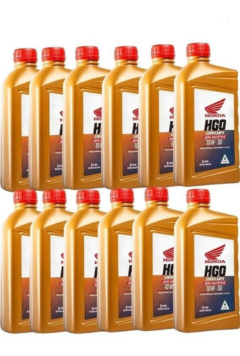 Aceite Moto Honda Semi Sintetico 10w30 Hgo X 12 Unidades 