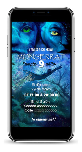 Invitacion Tarjeta Virtual Avatar Cumpleaños
