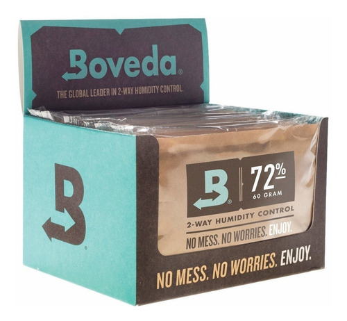 Boveda Caja Grande 12  Pack 60 Gramos  Humedad  72%  