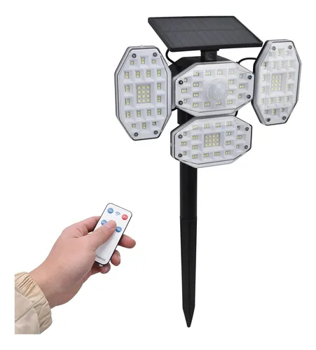 Reflector Led Exteriores Panel Solar Sensor Movimiento Hogar