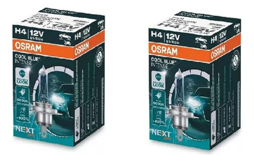 Lámparas H4 Osram Cool Blue Intense 5000k Alta Baja Junta X2