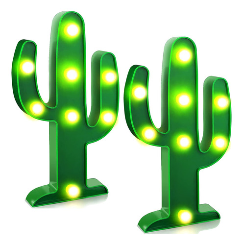 Yiamia 2 Piezas De Luz Led De Noche Led De Cactus Luz De Mes