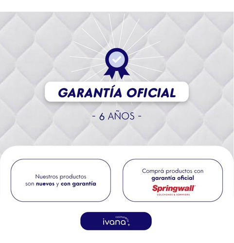 Imagen 4 de 10 de Sommier Y Colchon Springwall Power 140 X 190 Resortes