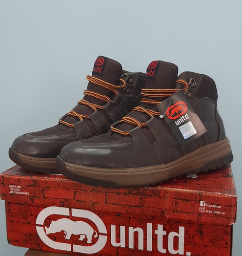 Bota Cuero Ecko 1000 Ek. Color Café. Talla41