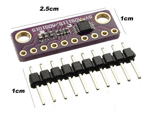 Imagen 4 de 10 de Conversor Analogico A Digital Adc Ads1115 Ads1015 16bit I2c