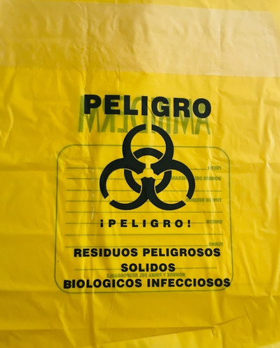 Bolsa Residuos Patológicos Ambiderm Amarilla 50x60 Cm 10 Pza
