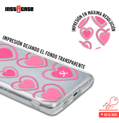 Funda Para Xiaomi Para Mujer Corazones Con Tu Letra Inicial