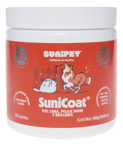 Sunipet Sunicoat Suplemento Para Piel Y Pelaje Perros Y Gato