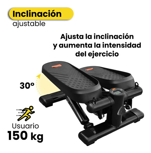Mini Escaladora Portátil Bandas Resistencia Monitor
