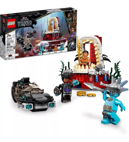 Kit Lego Marvel Sala Del Trono Del Rey Namor 76213 355 Piezas 3+