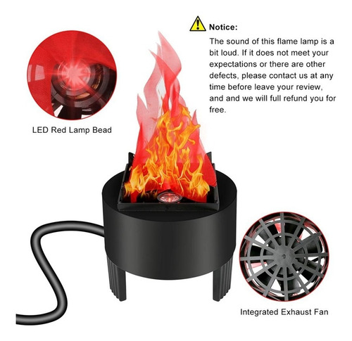 - Luz Led Con Efecto De Llama De Fuego Artificial For