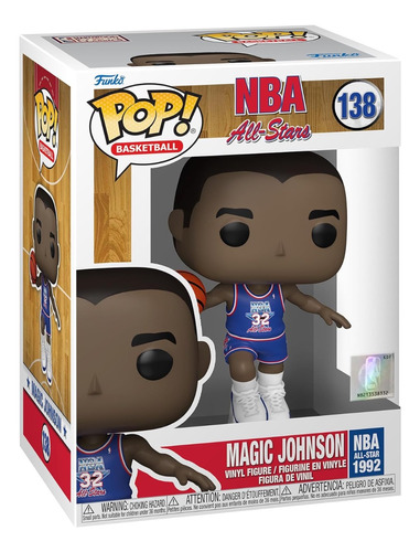 Funko Pop Nba:legends - Magic Johnson Blue Allstar Uni 1991