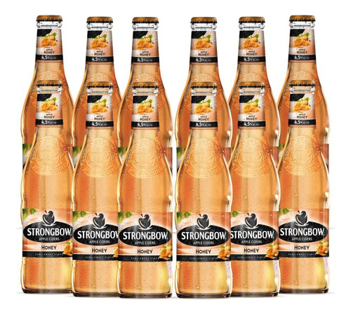 Pack De 12 Bebida Alcohólica Strongbow Apple Ciders Honey 33