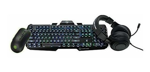 Kit Gaming Rgb Completo Iogear Kaliber - Negro Gkmhkit3