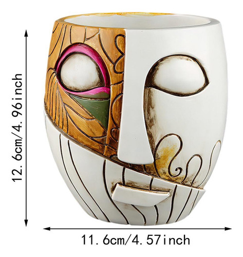 Mz Vaso De Flores Criativo Em Formato De Cabeça Abstrata