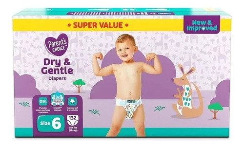 Pañales Americanos Parent´s Chocie Etapa 6 Con 132 Pzas Género Sin género Talla Extra extra grande (XXG)