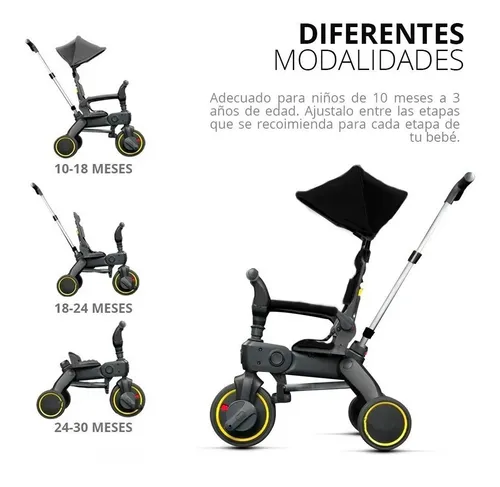 Triciclo reclinable y plegable hot sale