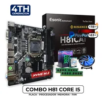 Comprar Combo Tarjeta Madre Procesador H81 Ddr3 1150 4ta Gen Memoria