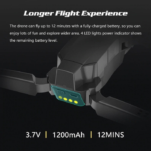 Imagem 6 de 8 de Zangão Global Exa Zangão Dobrável Rc Drones Com Câmera Hd Mi