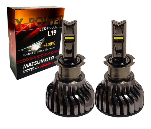 Kit 2 Ampolletas Super Led H3-l19 14.000 Lumenes