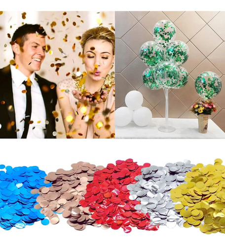 Confetes Para Balões De 1,5cm Pacote Com 50g - Cores