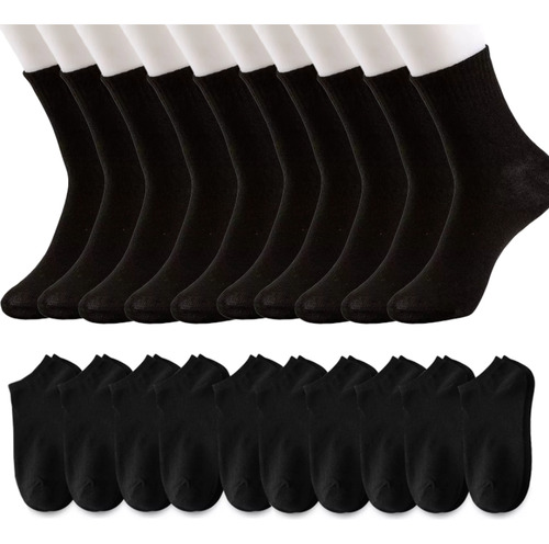 20 Pares Calcetines Cortos Deportiva Hombres Unisex Calceta