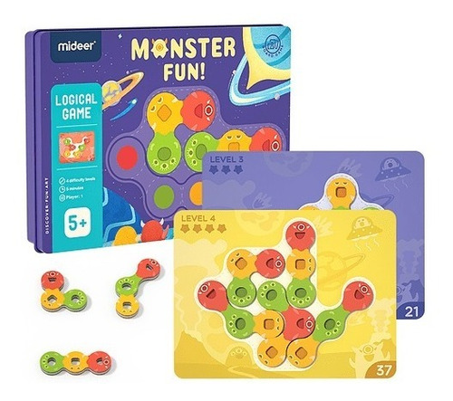 Diversión De Monstruos - Juego Magnético De Lógica - Mideer