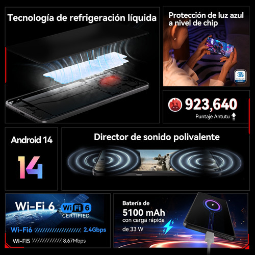 Cubot Celular Gamer Cubot Max 5 5g Dual Sim 256 Gb 12 Gb Ram Android 14