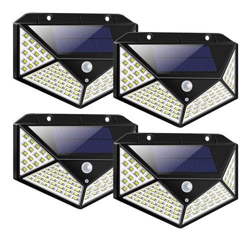 Lampara Solar 100 Led - 4 Unidades