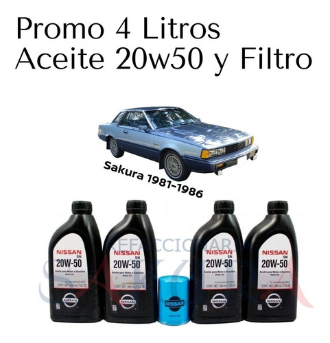 4 Litros De Aceite Y Filtro Sakura 1985 Nissan