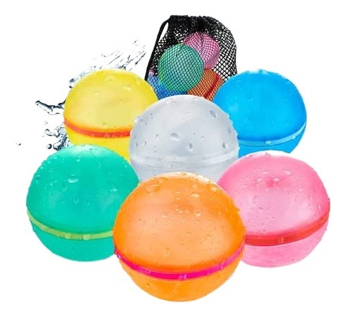 Globos De Agua Reutilizables De Silicona Multicolor 6 Piezas