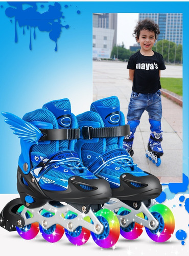 1 Combo Patines Incluye Casco,protecciones Y Mochila De