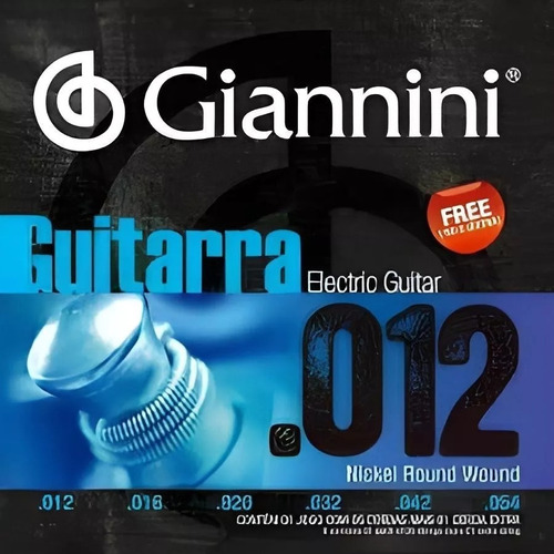 Jogo De Corda Para Guitarra Giannini Tensão .012 Geest12