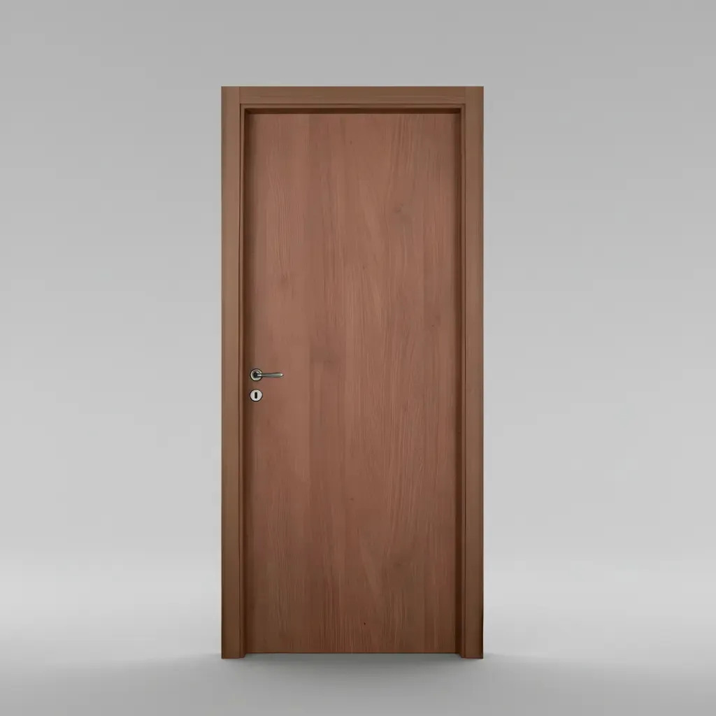 Puerta Placa Oblak Tekstura Cedro 70x200x10 Marco Madera Marrón Claro
