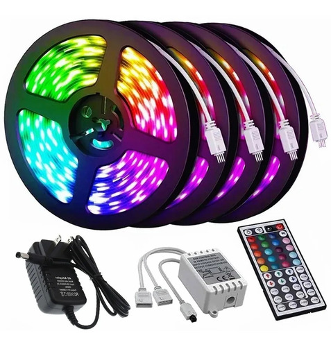 Multicolor Tira De Luz Led 44key Control Remoto 20m