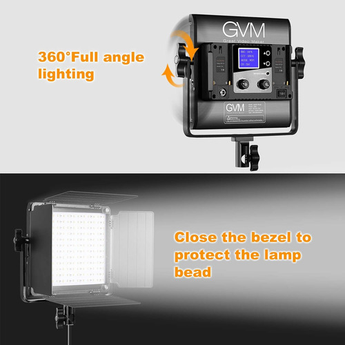 Kit Luz Led Gvm Rgb 800d Adapt De Corriente Parante Factura