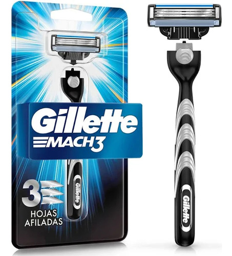 Máquina Recargable Gillette Mach3 Azul + 1 Cartucho