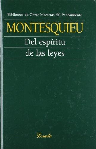 Del Espíritu De Las Leyes, De Montesquieu. Editorial Losada, Tapa Dura En Español