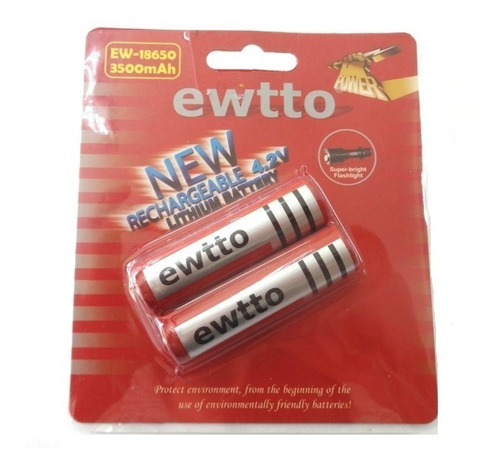 2 X Baterias Ewtoo 18650 Recargables De 3500mah 4.2v