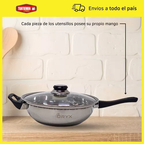 Juego De Ollas Y Cacerolas De Cocina Set De 12 Piezas De Acero