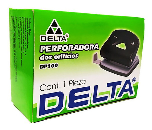 Perforadora 2 Orificios Barrilito Delta 6.35mm 1pz Color Negro Forma de la perforación Círculo