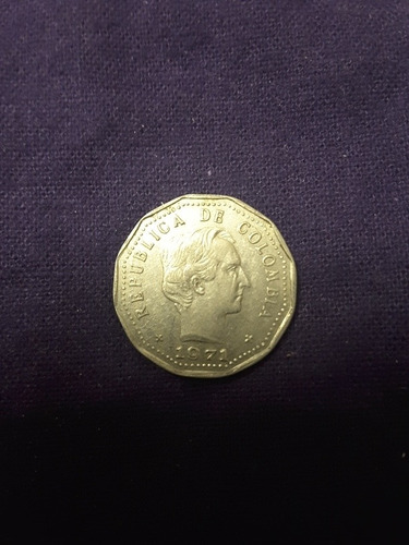 Moneda De Colombia De 50 Centavos De 1971