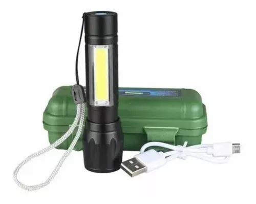 Linterna Tactica militar LED Recargable De Alta Potencia, Incluye Box