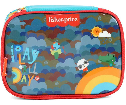 Estojo Escolar 100 Pens Fisher Price By Luxcel Ref 39034 Cor Verde