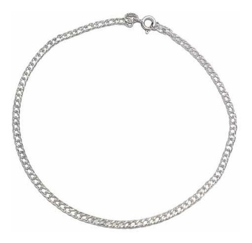 Tobillera Pulsera Tejido Chino Delgada Plata Ley 925 